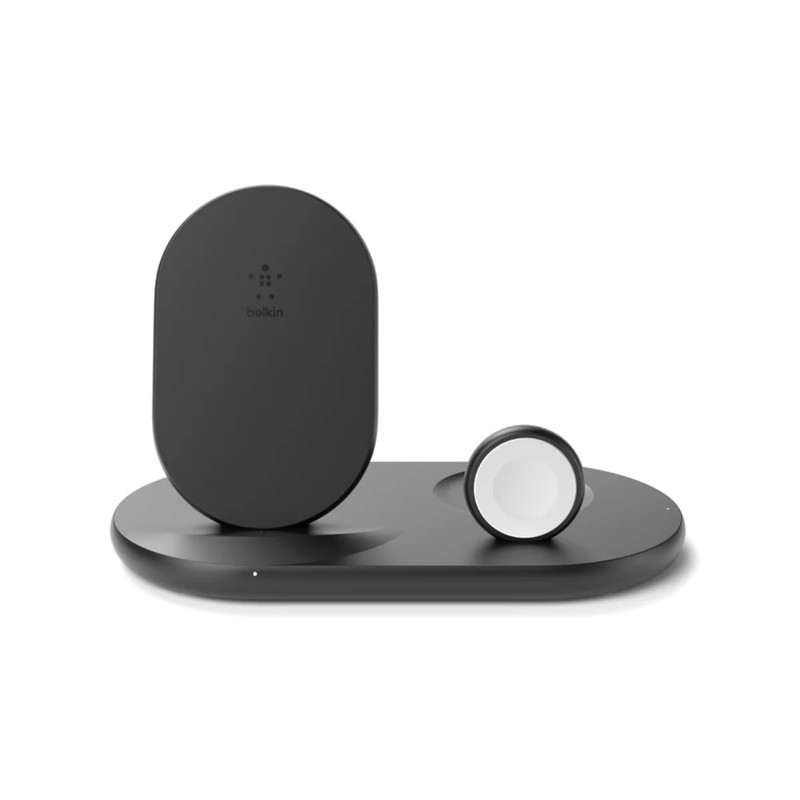 Belkin Boost Charge 3-in-1 Wireless Charger For Apple Devices - Black - شاحن